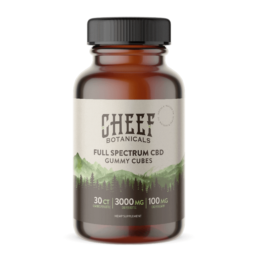 Cheef Botanicals 100% vegan full spectrum CBD gummy cubes